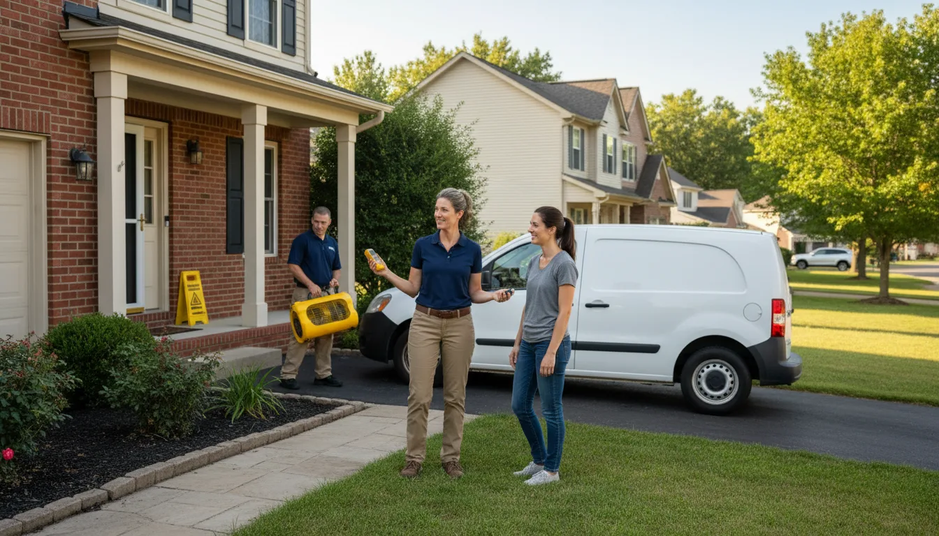Residential water damage restoration in Dora, MO